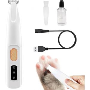 Tondeuse Chien, Tondeuses Pour Chiens &Eacute;tanche Poil Long Epais, Rasoir Pour Chiens Chat Faible Bruit, Tondeuse Chat Avec Lumi&egrave;re Led, Tondeuse &Eacute;tanche Et Rechargeable Pour Pattes D'animaux - Neuf