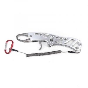 Poisson Lèvre Pince Alliage D'aluminium Opération D'une Main Contrôle Facile Portable Pêche Lèvre Grabber Argent - Neuf
