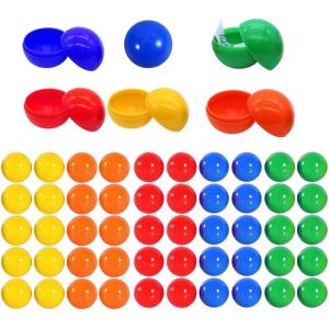50 Pi&egrave;ces Boules De Loterie 5 Couleurs Boule De Loterie Balles 3Cm Boules De Tombola Boules Bingo Color&eacute;es Boules Remplir,Pour Les Cadeaux De F&ecirc;te Mini Jouets De Tombola - Neuf