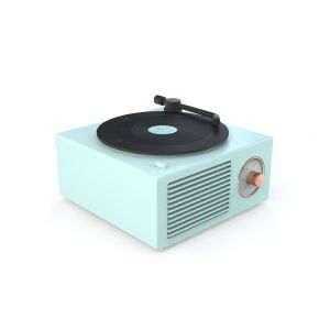 Nouvelle enceinte Bluetooth Atomic r&eacute;tro phonographe vinyle st&eacute;r&eacute;o de bureau sans fil cr&eacute;ative multifonctionnelle mini petite enceinte verte - Neuf