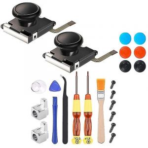 Pack De 2 Pour Le Remplacement Du Joystick Joycon, Kit De R&eacute;paration De B&acirc;ton De Pouce Analogique Pour, Avec Tournevis - Neuf