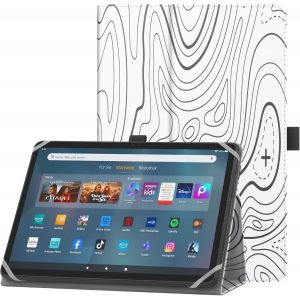 Étui Universel Pour 9-10.1"" Tablette Compatibile Fire Hd & Fire Hd 10 Plus Avec Support Et Dragonne Housse De Protection Pour 9""-10.1"" Samsung Lenovo Android Tablette -Montagne Blanc.[F2324] - Neuf