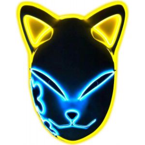 Masque De Tueur De Démons,Masque D'anime,Masque De Led,Masque De Renard De Démon Pour Tueur De Démons,#Yogu - Neuf