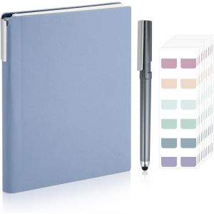 Chenquansarl-Carnet De Notes En Cuir, Agenda Vintage A5 Avec 1 Stylo Stylet Et 120 Onglets Adhésifs, Carnet De Notes Personnalisé, Journal De Travail Classique, Journaux De Voyage Pour Femmes Hommes - Neuf
