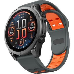 22mm Quick Fit Strap Pour Fenix 7/Fenix 7 Pro/Fenix 6/Fenix 6 Pro/Fenix 5/Epix Gen2, Bande De Remplacement En Silicone Souple Pour Forerunner 935/945/955/965/Approach S62 - Neuf
