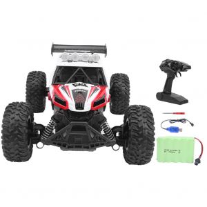 Voiture telecommandee rechargeable sans fil a l'echelle 1/14, 2,4 GHz, rouge - Neuf