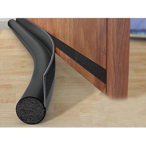 Joint d'&eacute;tanch&eacute;it&eacute; de bas de porte noir 95 cm - Neuf