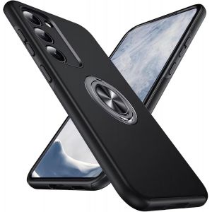 Fghbb-Esong Coque Pour Samsung Galaxy S25 Avec Support,Ultra Fine Militaire Antichoc Protection Housse 360 °Anneau Béquille Telephone Case Magnétique Etui,Pour Aimantée Voiture Noir - Neuf