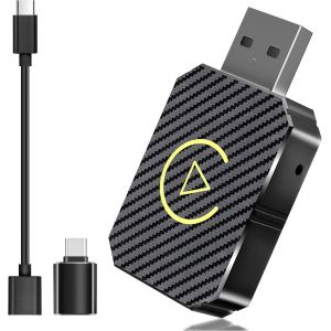 KALANKA-Adaptateur CarPlay sans Fil pour Apple iPhone, Adaptateur sans Fil carplay avec c&acirc;ble d'extension USB & USB-C/Type-C, Compatible avec Les Voitures &agrave; partir de 2016 et Phone iOS 10+ - Neuf