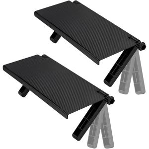 2 Pcs Étagère Supérieure TV, Tablette Réglable pour Téléviseur Mural, Support de Moniteur D'ordinateur de Bureau Support de Stockage de Plate Forme Solide, Console de Jeu, Routeur - Neuf