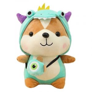Jouet en peluche écureuil à transformation créative, dinosaure de dessin animé, poupée élan, licorne, poupée pour enfants, cadeau pour filles-vert - Neuf