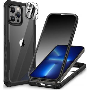 Store-Anti Espion Coque Iphone 13 Pro Max,Avec Protection Écran Verre Trempé Anti Espion Et Protecteur Caméra [Hd 9h Dureté] 360° Antichoc Téléphone Housse Double Face Case Intégrale Etui -Noir - Neuf