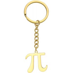Kal-Porte-Clés Délicat De Symbole Pi Pendentif Avec Symbole Mathématique Pi Bijoux En Acier Inoxydable En Matière De Mathématiques Physique Science Et Technologie Pour Femmes Et Hommes - Neuf