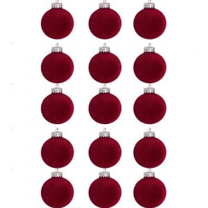 15 Pc 3.14"" Velours Anti-Boules de No&euml;l, de la piscine Ext&eacute;rieure Suspendue Ornements pour Arbres, des Vacances, un Mariage, un Party D&eacute;cor - Neuf