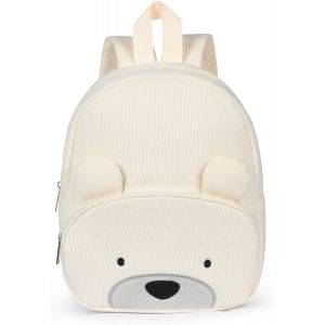 ERYI-Sac À Dos Pour Enfants, Petit Sac À Dos Velours Côtelé Pour Maternelle Fille Et Garcon, Sac À Dos Velours Côtelé Ours&Chiot Pour Bebe, Broderie Sac À Dos Pour Crèche Scolaires - Neuf