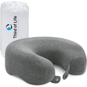Trahoo-Coussin Cervical De Voyage Rondar Pour Voiture, Avion, Train | Oreiller De Voyage | Coussin En Mousse À Mémoire De Forme Contre Les Douleurs De Cou En Position Assise, Housse Avec Fermeture Éc - Neuf