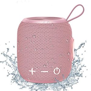 ChenQuanSarl-Enceinte Bluetooth Portable Mini Haut-Parleur Sans Fil Bluetooth 5.0, Son Surround 360 Hd Et Basses Stéréo Riches, Étanche Ipx7 Pour Voyage, Piscine Et Douche (Rose) - Neuf