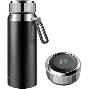 Kalanka-Tasse À Café Isotherme 800 Ml, Acier Inox 304, Écran Tactile Température, Gobelet Intelligent Chaud/Froid, Gourde De Voyage Hermétique Noir - Neuf