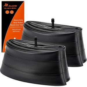 Yemaesre-2pcs64/76-507 Épaissies Chambres À Air 24x2.50/3.0 Av32mm Valve Compatible 24 Pouces Chambre À Air Vélo De Route, Vtt, Vélo Électrique 24x2.50 24x2.60 24x2.80 24x3.0 - Neuf