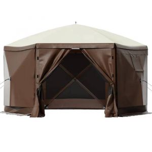 Tente De Jardin-Duoku-Abri De Camping Pop-Up &Agrave; 6 C&ocirc;t&eacute;s De 10 X 10 Pieds-Avec Fen&ecirc;tres En Maille-Grande Tente D'ombrage - Neuf