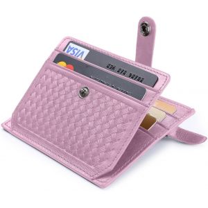 CAUC-&reg; Porte Cartes de Cr&eacute;dit, Noir Bifold Portefeuille Cuir V&eacute;ritable, RFID NFC Blocage avec Poche &agrave; Monnaie avec Bouton Couvert pour Hommes, No&euml;l Cadeaux Homme et Femme Original Idee Cadeau - Neuf