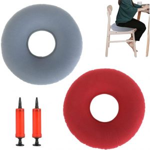 Lot De Coussins De Si&egrave;ge En Forme De Donut, Coussin De Si&egrave;ge Gonflable En Anneau, Coussin De Si&egrave;ge Gonflable Avec Pompe, Coussins Pour Voitures, Canap&eacute;s, Bureaux Et Fauteuils Roulants, 39 Cm (Rouge, - Neuf
