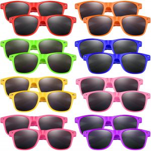 Mevronisshop-Lot De 8/16/32/48 Lunettes De Soleil Pour Enfants - Couleurs Fluo - Cadeau Amusant Pour F&ecirc;te D'anniversaire, Plage, Piscine - Neuf