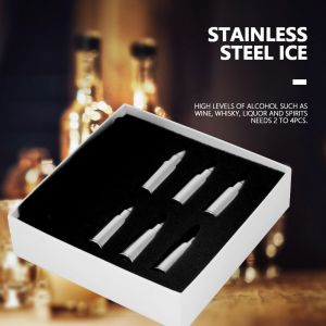 Lot de 6 pierres a glace reutilisables en acier inoxydable 304 en forme de balle - Neuf