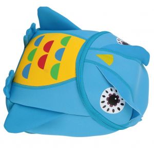 Sac a dos d'ecole etanche 3D pour enfants, motif hibou mignon, grande capacite (bleu) - Neuf