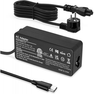 THEF-Chargeur USB C 65W pour Len ovo Chromebook C330 S330 100e 300e 500e Len ovo ThinkPad T14 T15 T480 T480s T490s T580 T590 Len ovo Yoga et Autres alimentations Type C - Neuf
