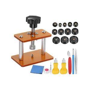 Ensemble De Presse De Montre,Ferme-Vis De Type De Bo&icirc;tier Arri&egrave;re De La Montre Avec 12 Matrices Kit De R&eacute;paration De Montre Pour La R&eacute;paration De Montres - Neuf