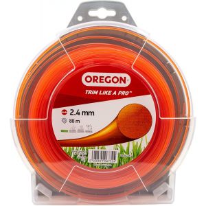 KALANKA-Fil de débroussailleuse Orange Rond 2.4mm, Coupe-bordures, entretien de pelouses, parterres de fleurs, jardin, Fil nylon résistant, compatible avec modèles standards, 2.4mm x 88m (69-364-OR) - Neuf