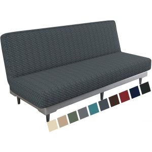 Housse de canapé extensible 3 places sans accoudoirs, housse de canapé-lit pliable et réglable, housse de futon universelle amovible pour salon - Neuf