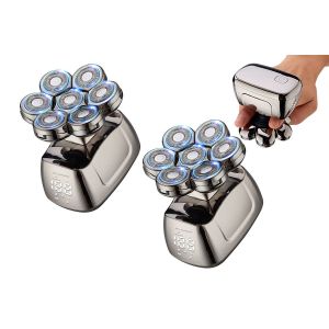 Rasoir &Eacute;lectrique 6 En 1 Pour Hommes Avec &Eacute;cran Led, Chargement Magn&eacute;tique, &Eacute;tanche Et T&ecirc;tes Interchangeables - Neuf