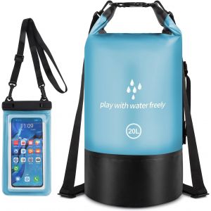 Kalanka-Sac Étanche De 20 L Avec Dessus Enroulable Pour Garder Votre Équipement Au Sec Avec Sac Pour Téléphone Portable Pour Kayak, Bateau, Excursion, Canoë, Rafting, Natation, Snowboard, Camping Et - Neuf