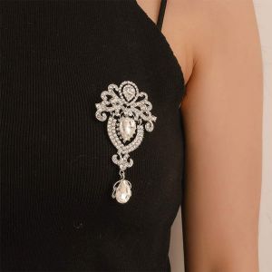 Trahoo-Broche En Forme De Couronne Avec Strass - Pour Manteau Et Collier -Pour Homme Et Femme - Neuf