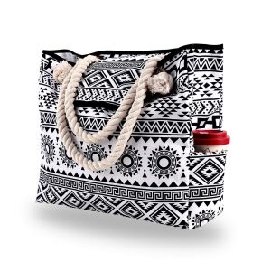 En noir et Blanc (Constellation) 1PC Mode d'Impression de Grande Capacité Sac à main Sac Fourre-tout, très Grande Toile Étanche Sac de Plage avec 4 Poches Intérieures pour le Voyage, Fitness, Natation, Vacances à la Plage - Neuf