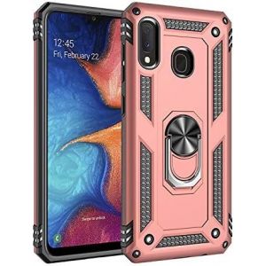Kal-Coque Samsung Galaxy A20e, Avec Anneau Support, Coque Etui Housse Galaxy A20e Antichoc Militaire [Tough Armor] Heavy Duty Shock Proof Protective Housse Pour Galaxy A20e- Rose Or - Neuf