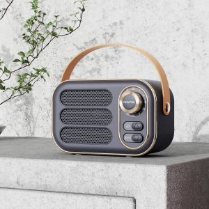 Enceinte Bluetooth vintage, d&eacute;coration r&eacute;tro, petite enceinte Bluetooth sans fil, accessoire de style r&eacute;tro mignon pour la cuisine, le bureau, la chambre, le bureau, les f&ecirc;tes, la maison, cadeau pou - Neuf