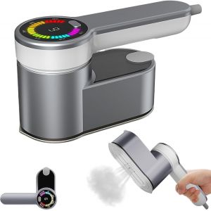 MEVRONISSHOP-Defroisseur Vapeur Fer &agrave; Repasser Vertical, 1200W Fer &agrave; Repasser Portable, Mini Fer &agrave; Vapeur Avec R&eacute;servoir D'eau de 120 ml, 6 Modes Intelligents, Design L&eacute;ger pour Voyage, Maison et Bur - Neuf