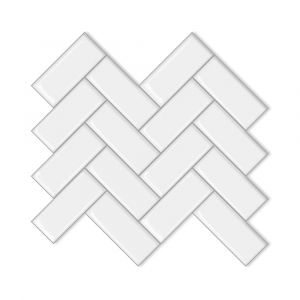Papier Peint Carrelage Autocollant blanc 30 x 30 cm Style Mosaïque Sticker Mural Film Décoratif Imperméable pour Carreaux de Mur de Salle de Bains et de Cuisine - Neuf