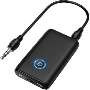 émetteur-récepteur Bluetooth 5.0,adaptateur audio Bluetooth sans fil 2-en-1 3,5 mm avec faible latence,réduction du bruit,récepteur audio plug and play pour - Neuf