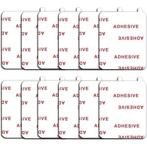Lot 12 de 1,96"" x 1,57"" (40*50mm)[Facile &agrave; d&eacute;coller] Remplacement adh&eacute;sif collant &agrave; tr&egrave;s forte adh&eacute;rence,Tampons double face de colle pour support de t&eacute;l&eacute;phone voiture pour tableau vid&eacute;o (Blanc) - Neuf