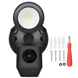 Camera de securite a LED 200 W pour garage, eclairage unique, capteur infrarouge, webcam Wi-Fi - Neuf