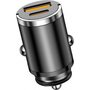 AYU-Allume Cigare USB C, Chargeur de Voiture, Chargeur Allume Cigare USB Rapide, 2 Ports 48W Prise Allume Cigare with USB C USB A, for Phone 16 15 14 Pro Max Mini Plus Samsung S24 - Neuf