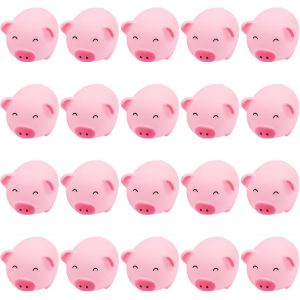 TDRFL-20Pcs Mini Jouets De Bain Cochon En Caoutchouc,Jouets Cochons Grinçants Jouets De Baignoire Jouets Flottants Pour Baby Shower Beach Pool,Squeeze Jouet De Bain Pour Bébé Cochons Cadeau - Neuf