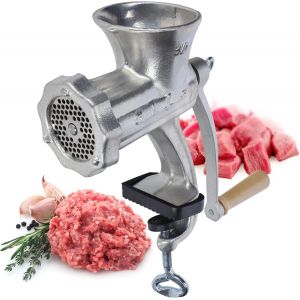 Nouvelhorizonstore-Kadax - Hachoir &Agrave; Viande En Fonte - 6 Tailles - Machine &Agrave; Viande, Manuelle, Vintage, Avec Pince De Table - Broyeur Galvanis&eacute; (Taille 10) - Neuf