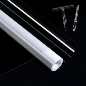 Mevronisshop-Film Adhesif Transparent Pour Meuble, Imperm&eacute;able Film Transparent Autocollant Protection Mur Cuisine, Rouleau Vinyle Adhesif Papier Pour Mur Cuisine 30 X 200 Cm - Neuf