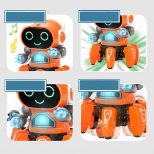 Six Claws Intelligent Dancing Chant Robot Jouet Electrique pour Garçons - Orange - Neuf