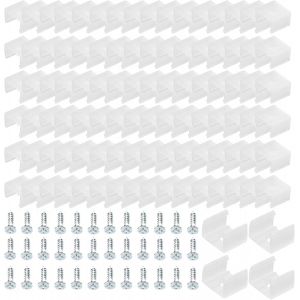 Eryi-Lot De 100 Clips De Fixation Pour Led, Clips De Fixation Pour Bande Led, Clips De Montage Néon, Clips De Fixation Pour Bande Led Étanche De 13 Mm, Avec Vis - Neuf